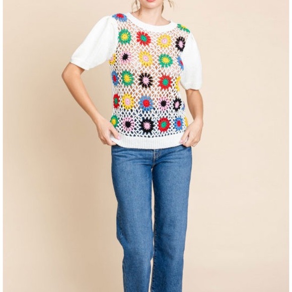 Flower Knit Sweater - Picture 5 of 6